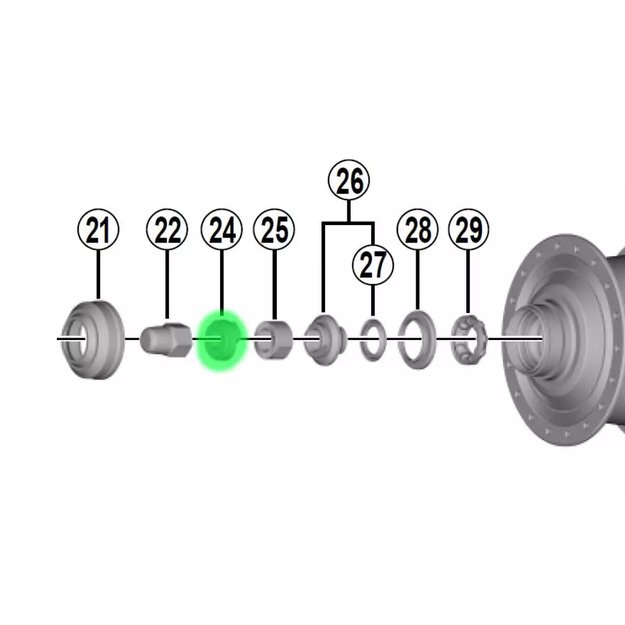Stebulės poveržlė Shimano NEXUS SG-4R40 (5L) 2