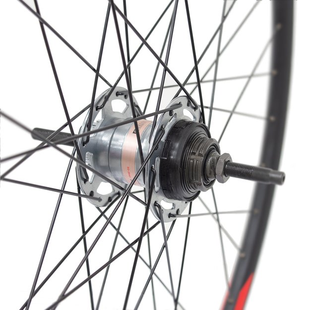 Galinis ratas Sunstart 28  // Nexus 3, Būgninis stabdis + V-Brake, 36H, veržlė, dvigubas, aliuminis 2