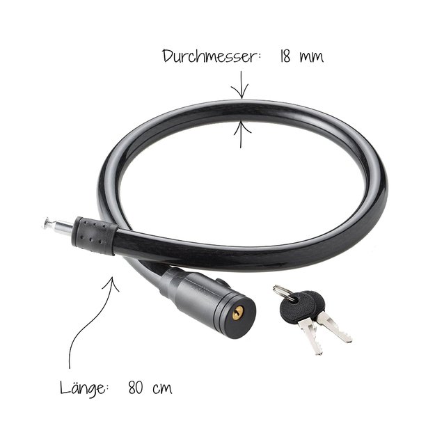 Spyna Fischer // trosinė, su raktu, 18 x 800 mm 1