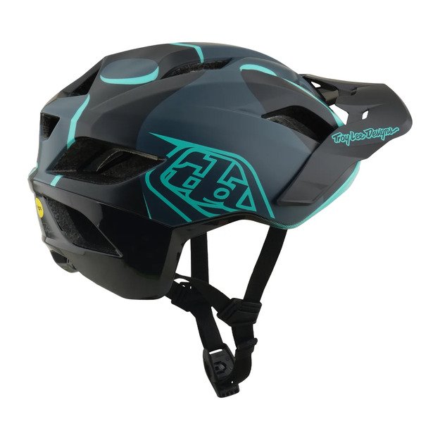 TLD HELMET FLOWLINE SE MIPS BADGE CARBON / REAL TEAL (11056820) 4