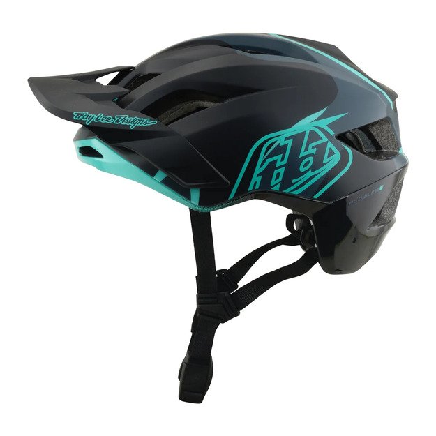 TLD HELMET FLOWLINE SE MIPS BADGE CARBON / REAL TEAL (11056820) 1