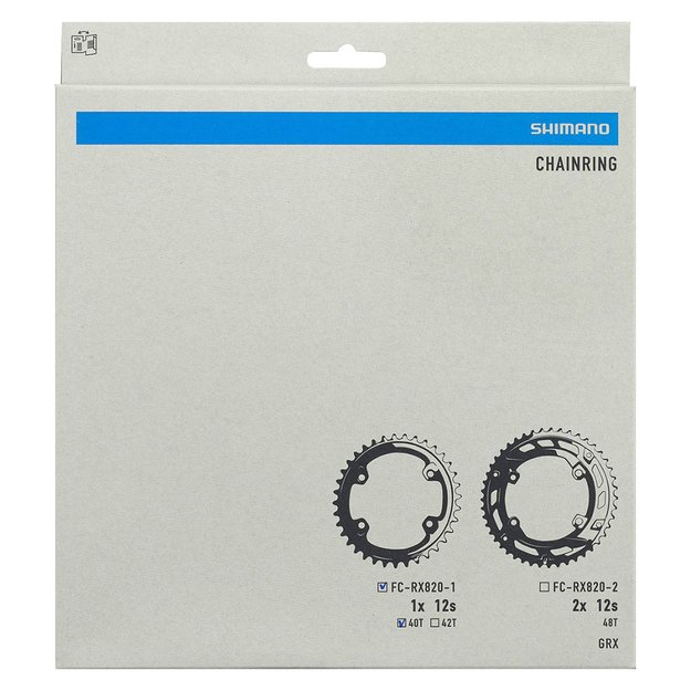 Priekinė žvaigždė Shimano GRX FC-RX820-1 // 40T, B.C.D.: 110 mm 1