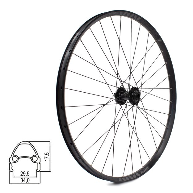 Priekinis ratas HAIBIKE RODI TRYP30 Tubeless Ready 29  // diskiniai 6 bolt, 32H, Thru-Axle, MAVIC MX801, kniedytas