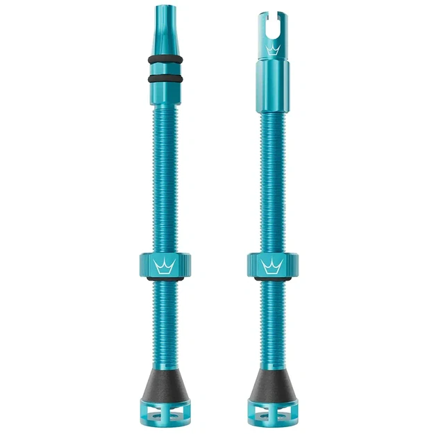 PEATY S TUBELESS VALVES HOLESHOT FAST FLOW 80MM TURQUOISE (PTV-HFF-80-TRQ-12)