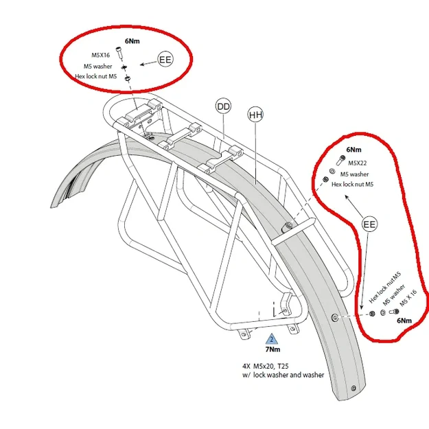 CANNONDALE Moterra Alloy RR Rack Mount Hardware (K76075)