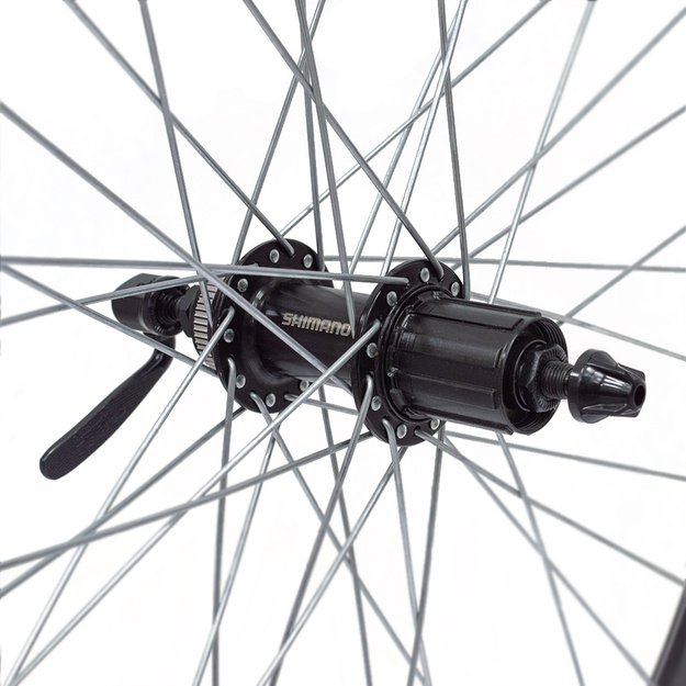 Galinis ratas 26  // diskiniams Centerlock stabdžiams, 36H, kasetė, QR, kniedytas, dvigubas, aliuminis