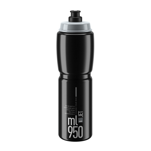 Gertuvė Elite Bottle Jet Black Grey logo 950ml