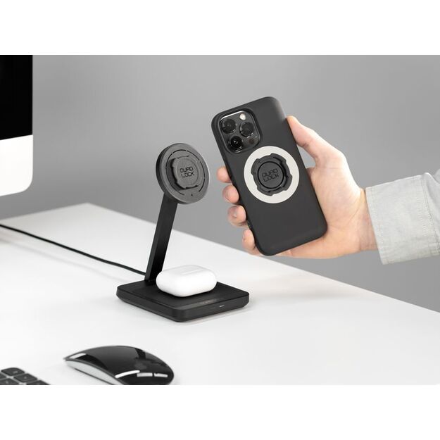 Quad Lock MAG Dual Desktop belaidžio įkrovimo stalinis laikiklis  1