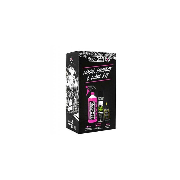 Dviračio priežiūros rinkinys Muc-Off Wash Protect and Dry Lube kit