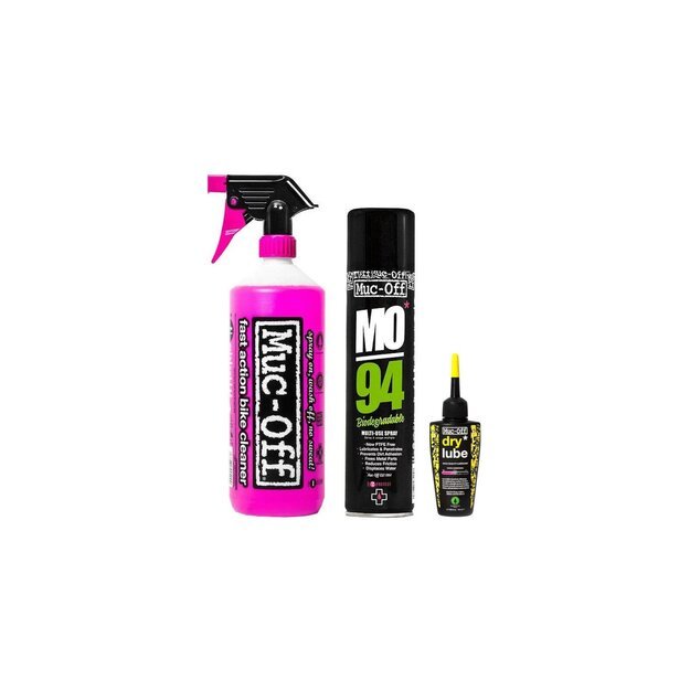 Dviračio priežiūros rinkinys Muc-Off Wash Protect and Dry Lube kit 1