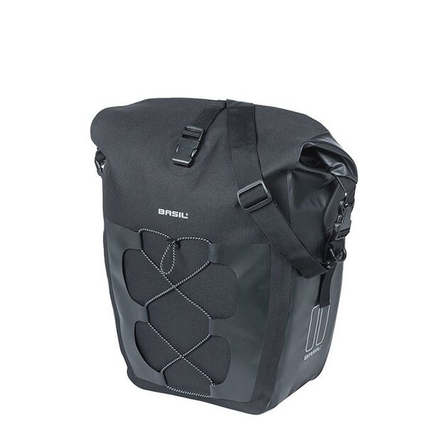 Dviračio krepšys ant bagažinės BASIL NAVIGATOR WATERPROOF SINGLE BAG, 25-31L, juodas