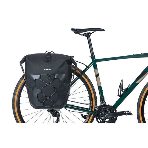 Dviračio krepšys ant bagažinės BASIL NAVIGATOR WATERPROOF SINGLE BAG, 25-31L, juodas 1