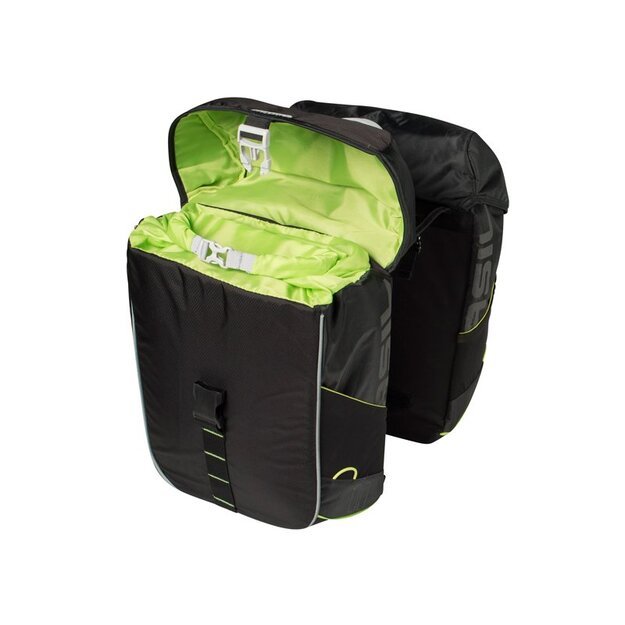 Dviračio krepšiai ant bagažinės BASIL MILES TORBA DOUBLE BAG, 34L, black lime 1