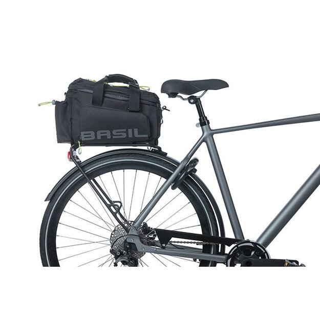 Dviračio krepšiai ant bagažinės BASIL MILES TRUNKBAG XL Pro, 9-36L, black lime MIK 5