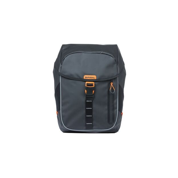 Dviračio krepšys/kuprinė BASIL MILES BUOTININĖ DAYPACK BAG, 17L, juoda oranžinė