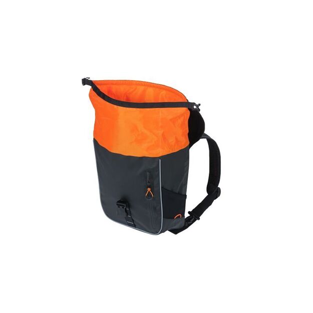 Dviračio krepšys/kuprinė BASIL MILES BUOTININĖ DAYPACK BAG, 17L, juoda oranžinė 2