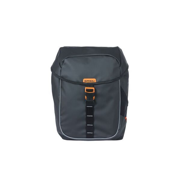 Dviračio krepšiai ant bagažinės BASIL MILES DOUBLE BAG, 34L, juoda oranžinė MIK. 1