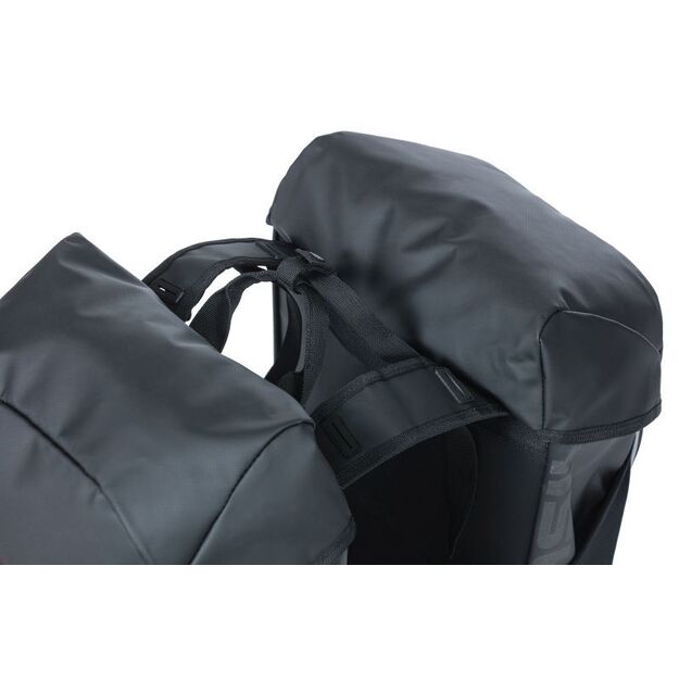 Dviračio krepšiai ant bagažinės BASIL MILES DOUBLE BAG, 34L, juoda oranžinė MIK. 2