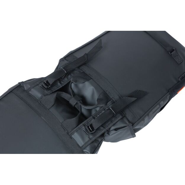 Dviračio krepšiai ant bagažinės BASIL MILES DOUBLE BAG, 34L, juoda oranžinė MIK. 3