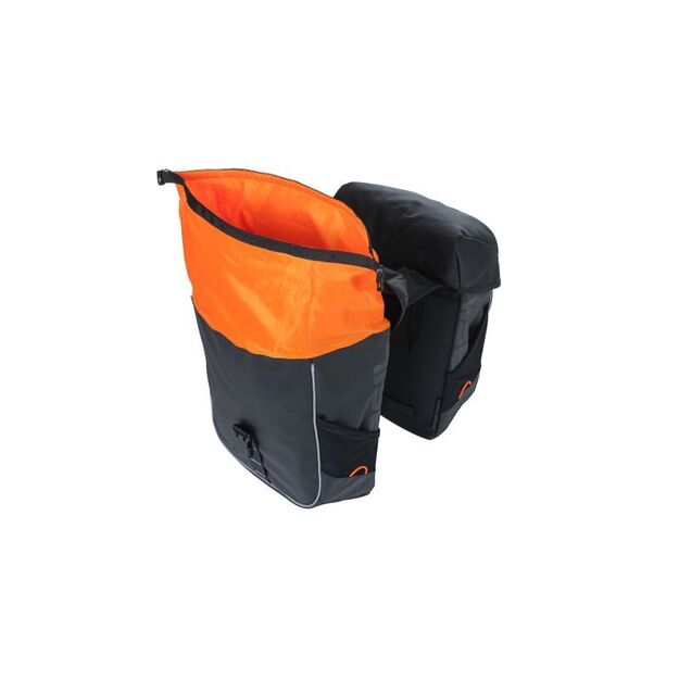 Dviračio krepšiai ant bagažinės BASIL MILES DOUBLE BAG, 34L, juoda oranžinė MIK. 5