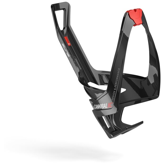 Gertuvės laikiklis Elite Bottle Cage Cannibal XC Black glossy, Red graphic