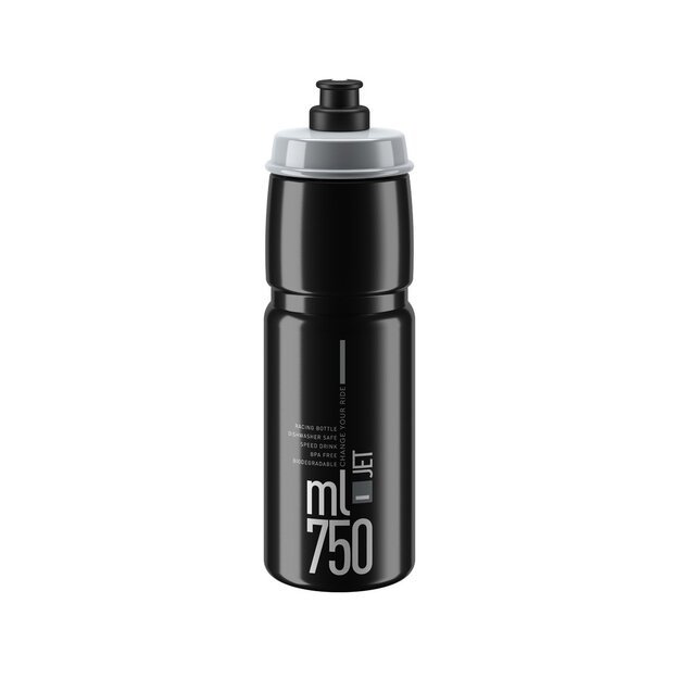 Gertuvė Elite Bottle Jet Black Grey logo 750ml