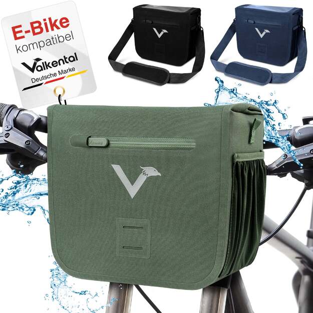 Valkental Front Pack krepšiukas ant vairo (Klick Fix) žalios spalvos