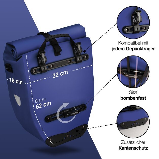Valkental ValkBasic krepšys (mėlynos spalvos) 28l 1