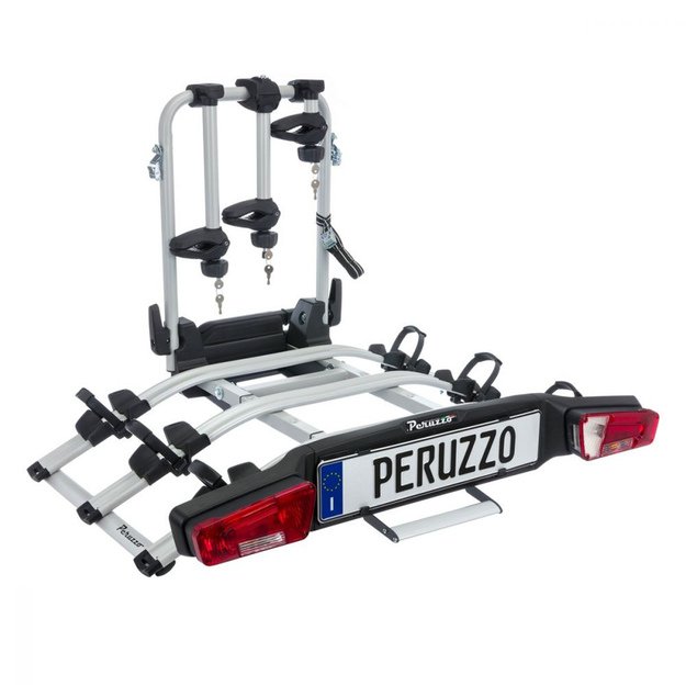 Autobagažinė Peruzzo Zephyr 3 dviračiam, E-BIKE, ant grąžulo (aliuminė) 