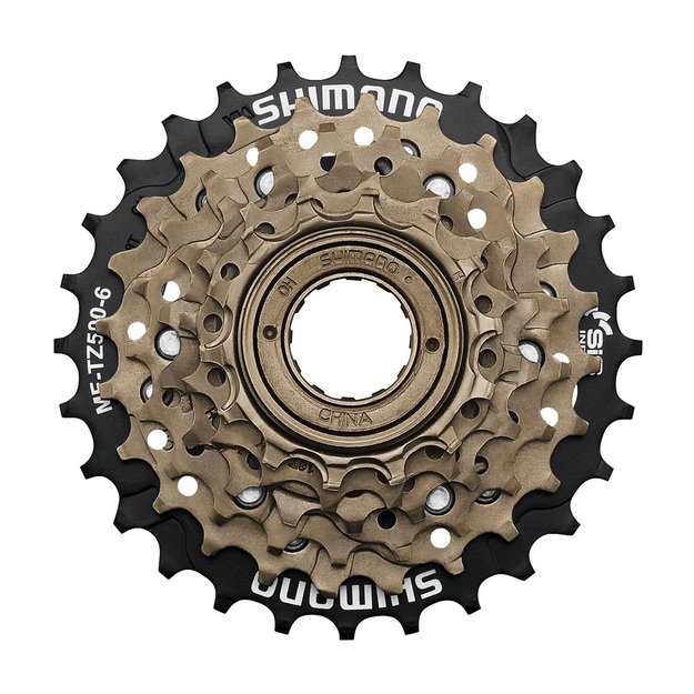 Galinis žvaigždžių blokas SHIMANO Tourney TZ500 14-28T (užsukamas, 6 pavarų)