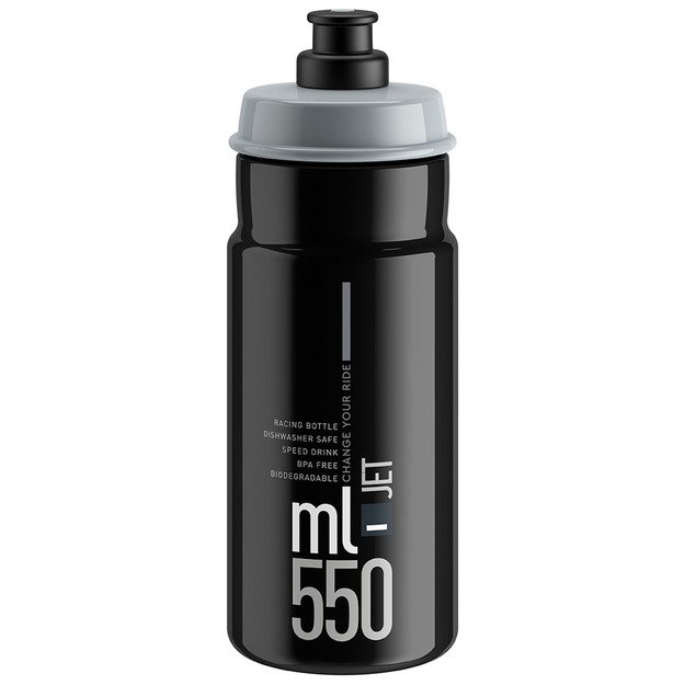 Gertuvė Elite Jett 550ml (juoda/pilkas logo)