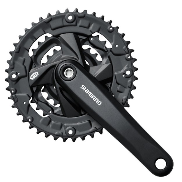 Priekinis žvaigždžių blokas Shimano M371 44/32/22T 9 pavaros 170 mm (juodas)