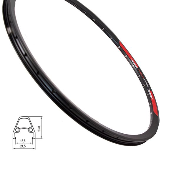 Ratlankis SUNSTART HL21DF-C 27,5 , 36H, dvigubas su kniedėmis, disk (juodas)