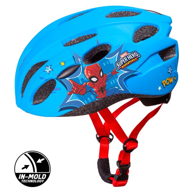 Šalmas SPIDERMAN, in-mold 52-56 cm, (mėlynas/raudonas)