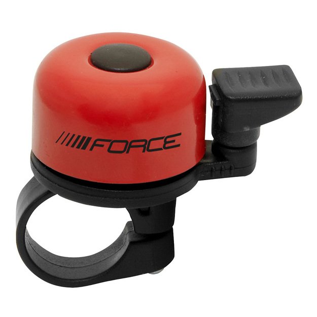 Skambutis FORCE Mini 22,2mm (geležis/plastikas, raudonas)