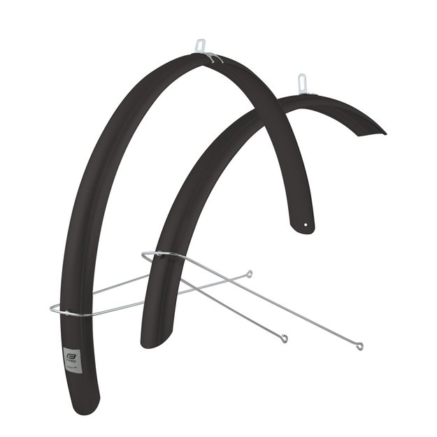 Skydeliai FORCE Aluflex Eco 28  su ūsais (PET plastikas, juodi)