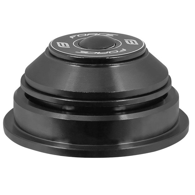 Vairo kolonėlė FORCE TAPER 1 1/8 -1 1/2  pusiau integruota 55 mm (aliuminė, juoda)
