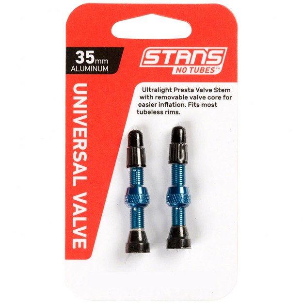 Ventiliai Stan s NoTubes bekamerinėms padangoms 35mm (mėlyni)