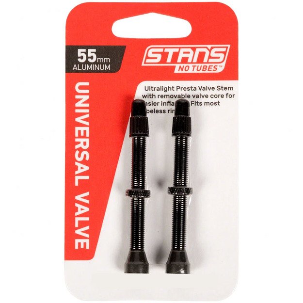 Ventiliai Stan s NoTubes bekamerinėms padangoms 55mm (juodi)