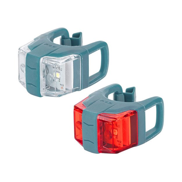 Žibintų komplektas KLS Twins II, su baterijom (mėlyna)