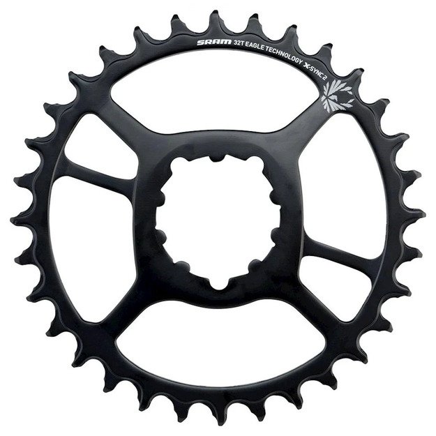 Žvaigždė priekinė SRAM 34T, X-Sync 2 aliuminė (juoda) 