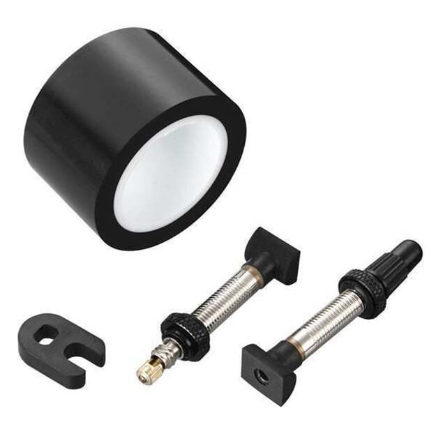 Bekamerinės sistemos komplektas SRAM TUBELESS UNI VALVE/TAPE KIT 32MM, 2RIMS