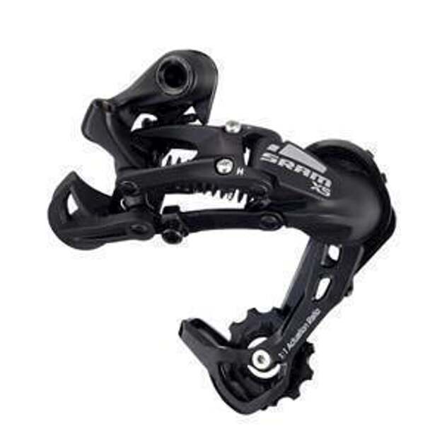 Galinis pavarų perjungėjas SRAM 12A RD X5 9SP MED CAGE AL BLK
