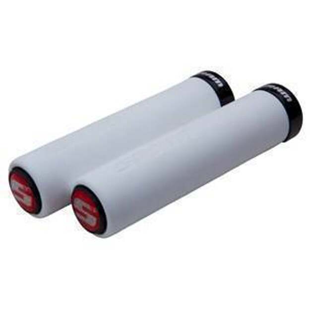 Vairo rankenėlės SRAM SRAM LOCKING GRIPS FOAM 129 WHT/BLK