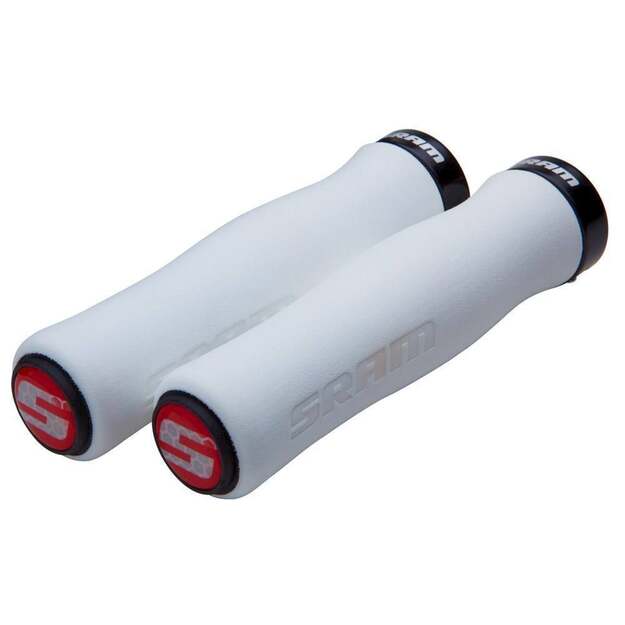 Vairo rankenėlės SRAM SRAM LOCKING GRIPS FOAM CONT 129 WHT/BLK