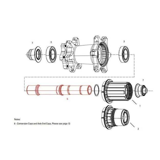 11.1918.053.001 - ZIPP AXLE REAR ZIPP 177D DB AXLE ONLY