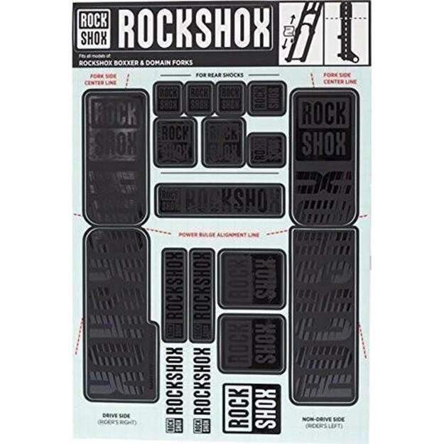 Amortizatorių lipdukai ROCKSHOX DECAL KIT 35MM DC STEALTH