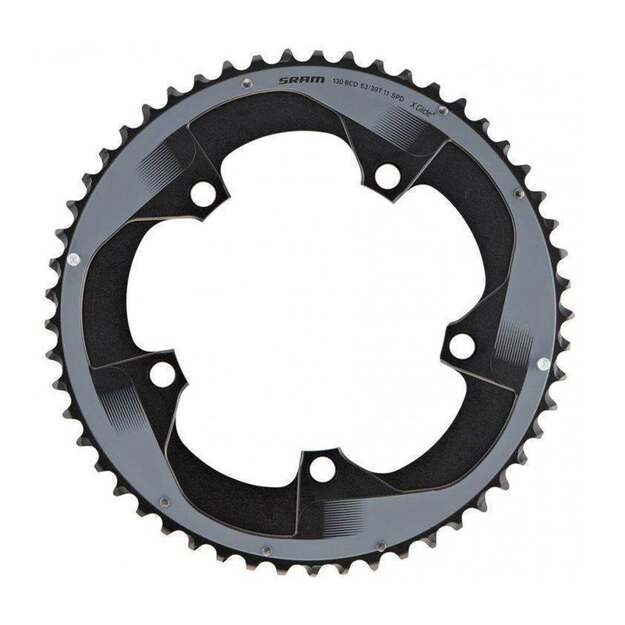  Priekinė žvaigždė SRAM CRING ROAD RED 11S 53T 130 AL5 BTBLK 2PN
