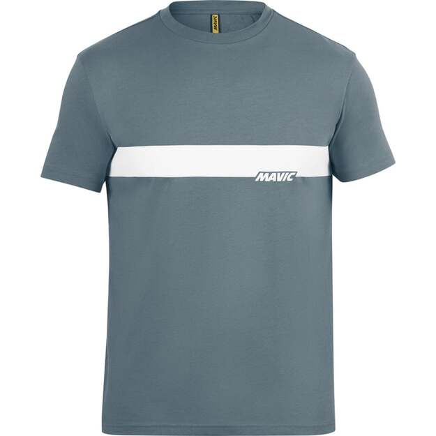 Marškinėliai MAVIC SHORT SLEEVE TEE CORPORATE STRIPE ORION BLUE OFF-WHITE (T000216)