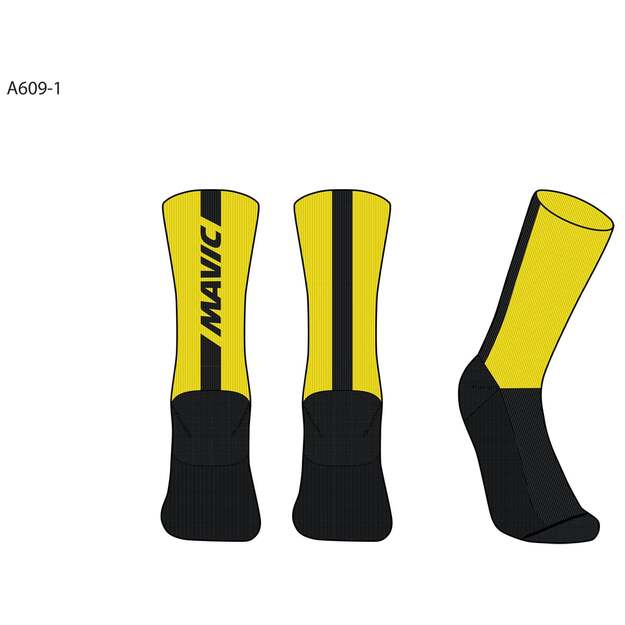 MAVIC SOCK MAVIC LOGO YELLOW BLACK (G000265)